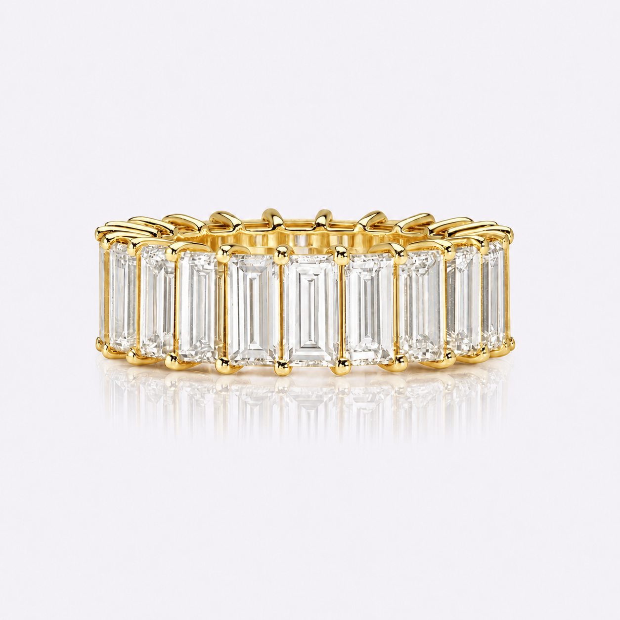 Lab Grown Diamond White Gold Baguette Eternity Band