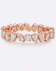 mixed shape lab grown diamond ring 14k gold