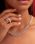 Lab-Grown Diamond Gold Tennis Necklace