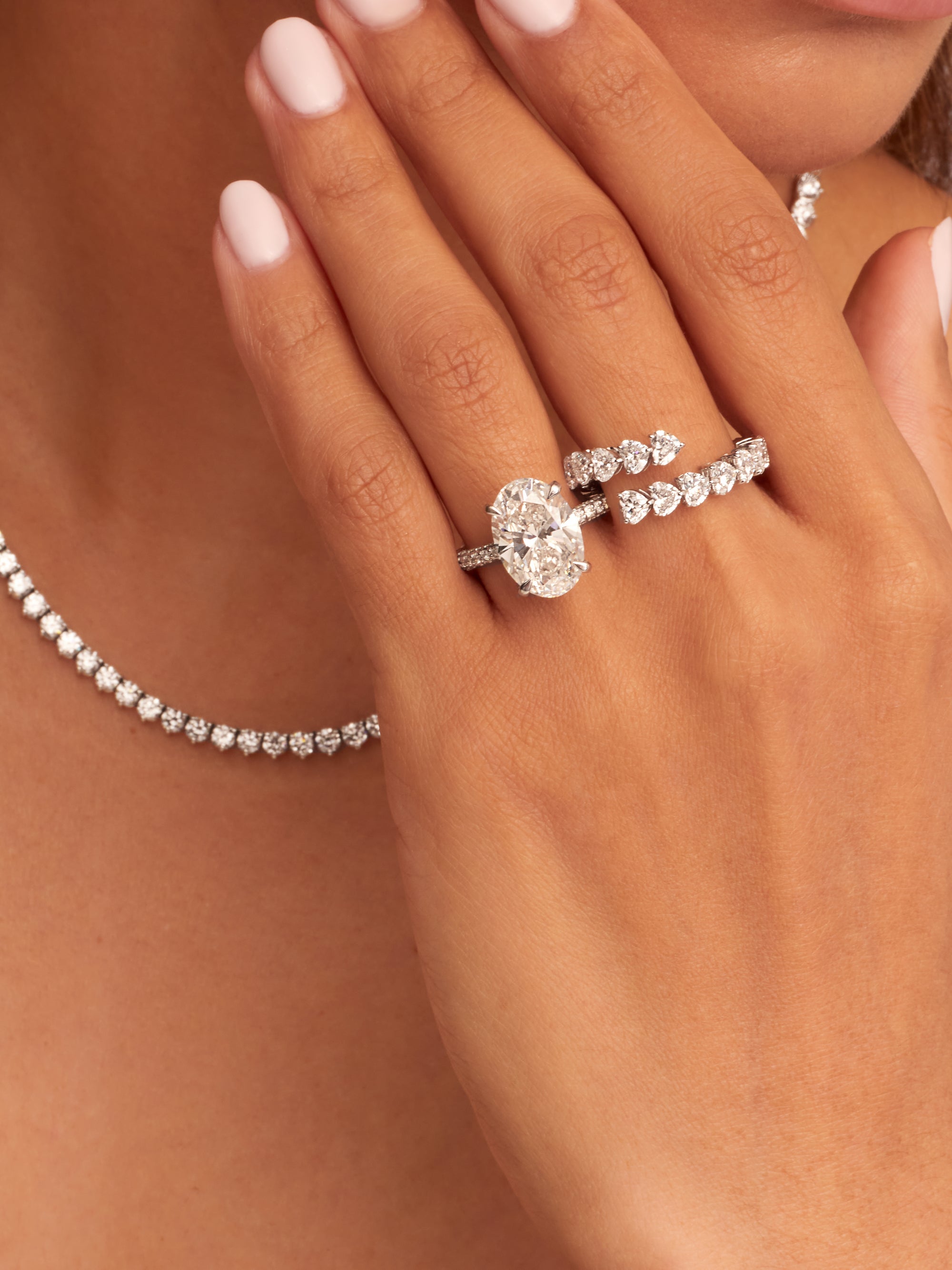 Heart Shape Lab Grown Diamond Eternity Band