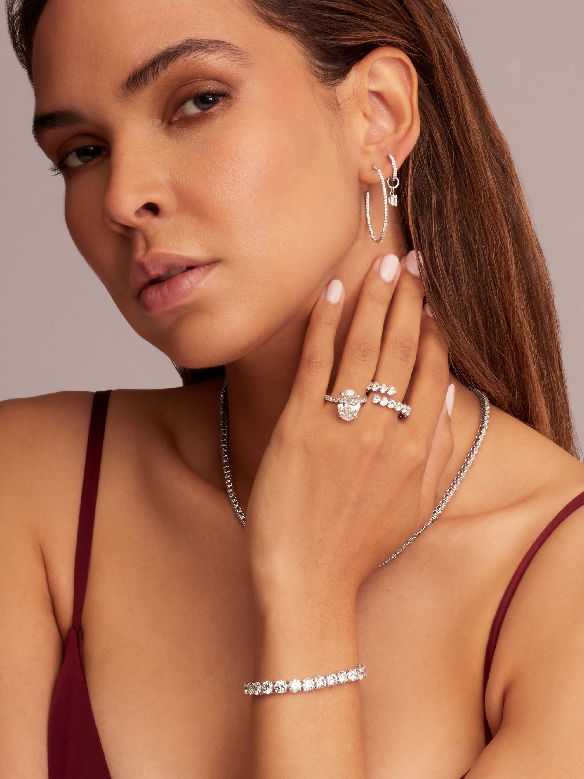Heart Shape Lab Grown Diamond Eternity Band