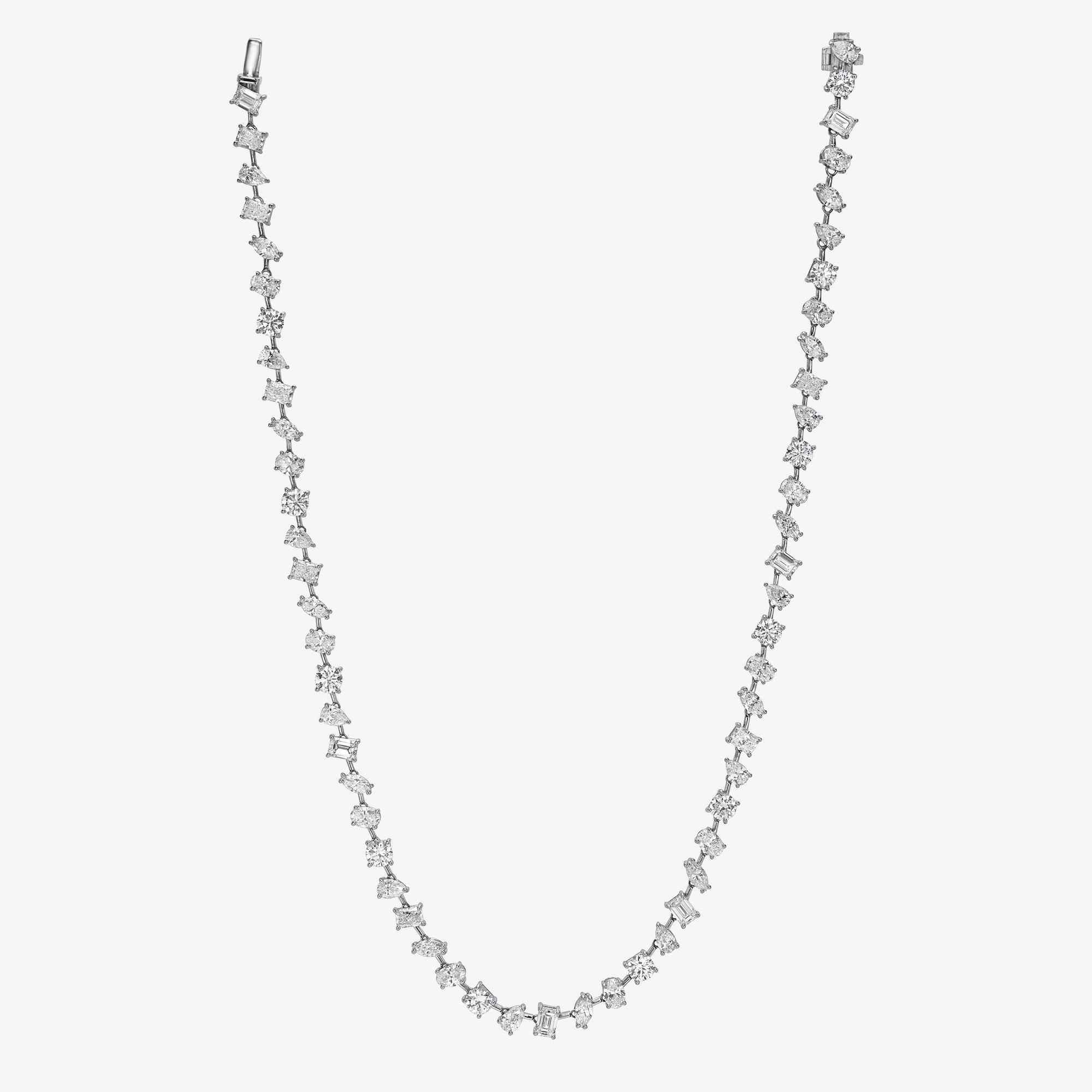 Mixed Shape Gold Lab Grown Diamond Necklace