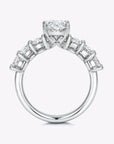 Oval Lab Grown 7 Stone Engagement Ring