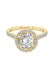 2.15Ct Round Lab Grown Diamond Ring 14K Gold