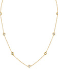 Round Diamond By The Yard Necklace in 14K Gold