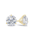 3 Prong Martini Stud Earring 14K Gold