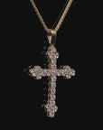 Diamond Cross Pendant 2.10 Carats 14 Karat Gold