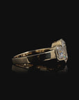 3 Cushion Lab Grown Diamond Ring 14K Gold