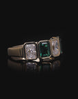 5 Stone Radiant & Emerald Lab Grown Diamond Ring in 14K Gold