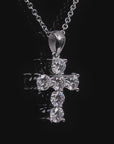 Lab Grown Diamond Cross Pendant Necklace in 14K Gold