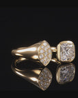 Cushion & Marquise Lab-Grown Diamond Toi et Moi Ring in 14K Gold
